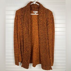Allison Brittney Cozy Orange Knit Cardigan